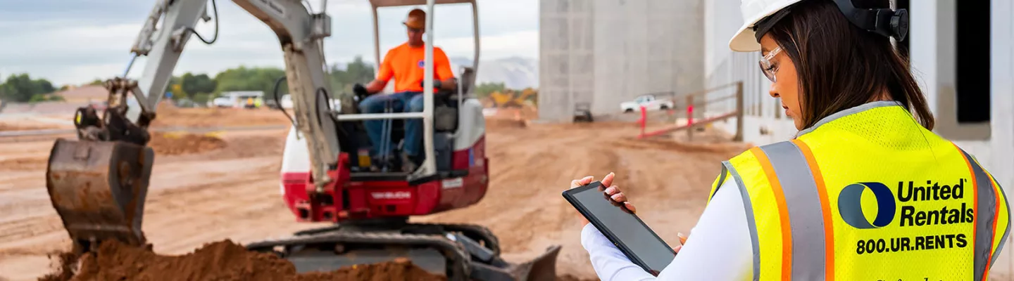 Sitio de construcción de United Rentals