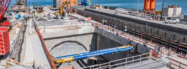 Sitio de trabajo del túnel paralelo de Thimble Shoal