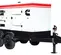 Generador remolcable Cummins de 60kW blanco y rojo