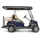 Carrito de golf eléctrico Clubcar Tempo azul y marrón