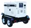 Generador remolcable de 30 – 35 kW, diésel de nivel 4 MULTIQUIP blanco y negro