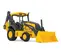 cargador para retroexcavadora John Deere amarillo y negro con profundidad de excavación de 17 pies y extensible