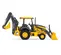 cargador para retroexcavadora John Deere amarillo y negro con profundidad de excavación de 17 pies y extensible