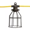Serie de luces de trabajo para exteriores de 50 pies Southwire negra con cable amarillo