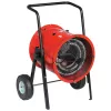 Calentador de espacio portátil, 15&nbsp;kW, 240&nbsp;V, eléctrico CHROMALOX rojo y negro