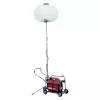 Soporte para luz de globo MULTIQUIP rojo, gris y negro con carrito, 1,000 – 1,600 W