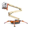 Pluma JLG beige y naranja