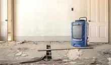 Deshumidificador usado en una habitación
