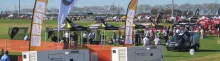 Tiendas industriales temporales en un torneo de golf