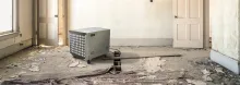 Depurador de aire en una habitación que se está remodelando