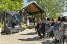 Ventilador Portacool en una boda al aire libre