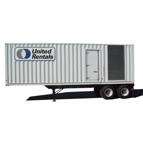 Generador industrial móvil de 500 kW blanco
