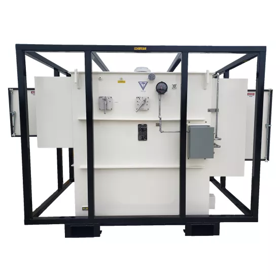 Transformador reductor de 2,500 kVA Vantran blanco