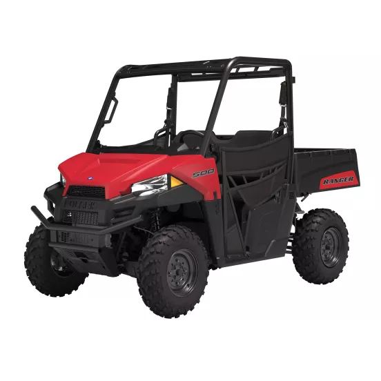 UTV de 2 asientos Polaris Ranger rojo y negro