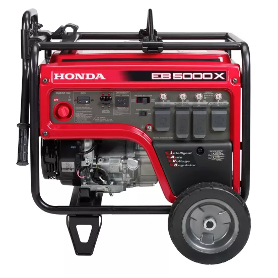 Generador portátil de 5,000 – 5,400 W, a gasolina HONDA rojo y negro