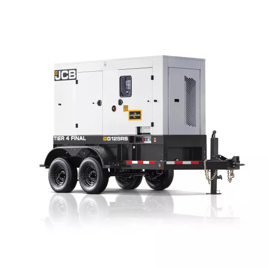 Generador remolcable de 100 – 127 kW, a diésel de nivel 4 JCB blanco y negro
