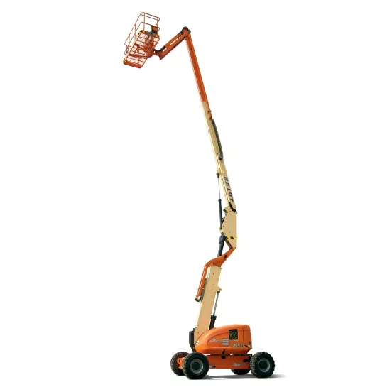Naranja y beige, JLG, 60&nbsp;–&nbsp;64&nbsp;ft Pluma para elevación articulada, diésel o gasolina/gas licuado