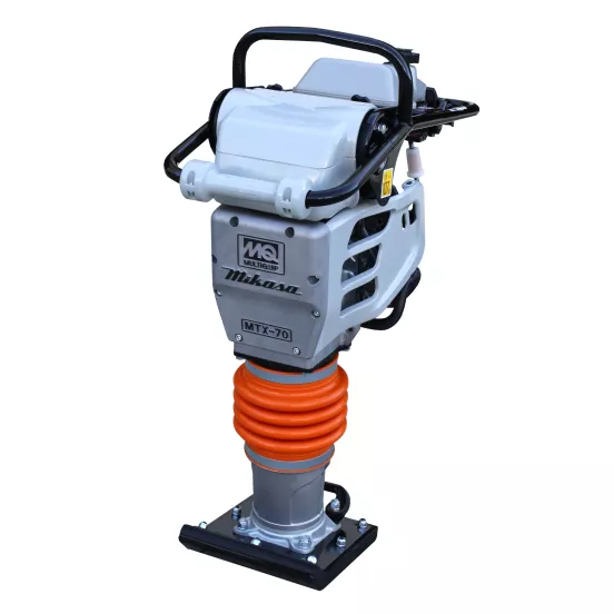 Ariete neumático vibratorio de servicio pesado Multiquip naranja y plateado