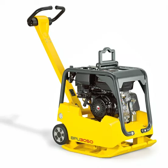 Compactador de placa vibratoria reversible Wacker-Neuson amarillo