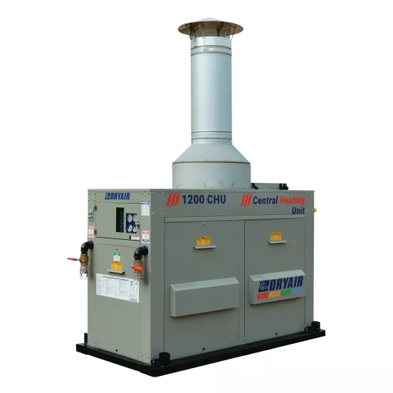 Calentador hidrónico, 1,200,000 BTU, combustible doble a propano/gas natural DRYAIR DryAir gris