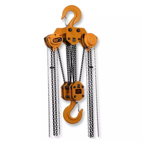 Polipasto de cadena, 15 toneladas, manual KITO naranja