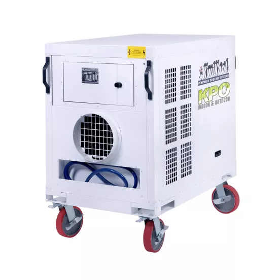 Aire acondicionado portátil de 5 toneladas con calefacción, 60,000 BTU, 480 V, eléctrico KWIKOOL blanco