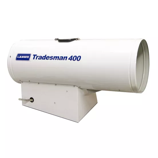 Calentador directo, 400,000 BTU, combustible doble a propano/gas natural LBWHITE blanco