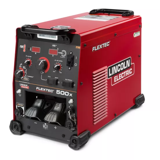 Soldadora de arco, inversor de CC a CA, 450 A, eléctrica LINCOLN roja y negra