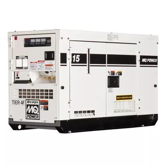 Generador remolcable de 11 – 22 kW, a diésel de nivel 4 MULTIQUIP blanco