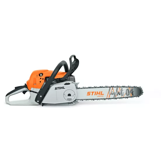 Sierra de cadena, 18 in, a gasolina STIHL gris y naranja
