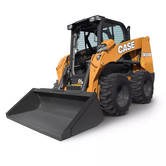 Cargador compacto de cajas naranja y negro