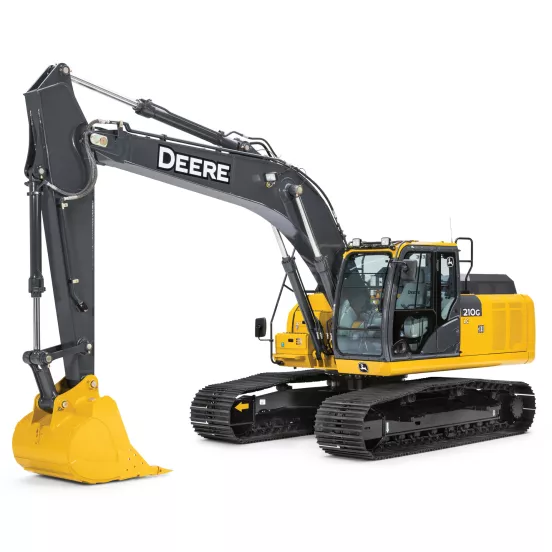 Excavadora JOHN DEERE amarilla, gris y negra de 49,000 – 54,000 lb