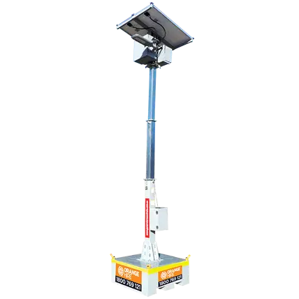 Torre de iluminación montada en plataforma