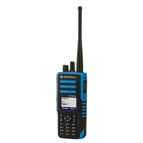 Radio de 2 vías Motorola negra y azul
