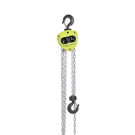 Polipasto de cadena manual AMH amarillo, negro y plateado, 3 toneladas