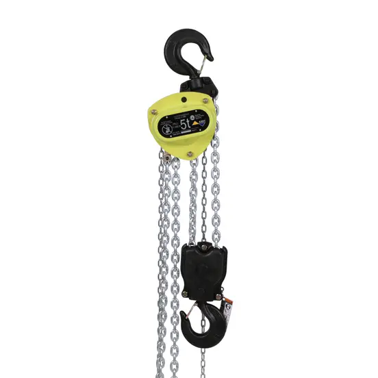 Polipasto de cadena manual AMH amarillo, negro y plateado, 5 toneladas